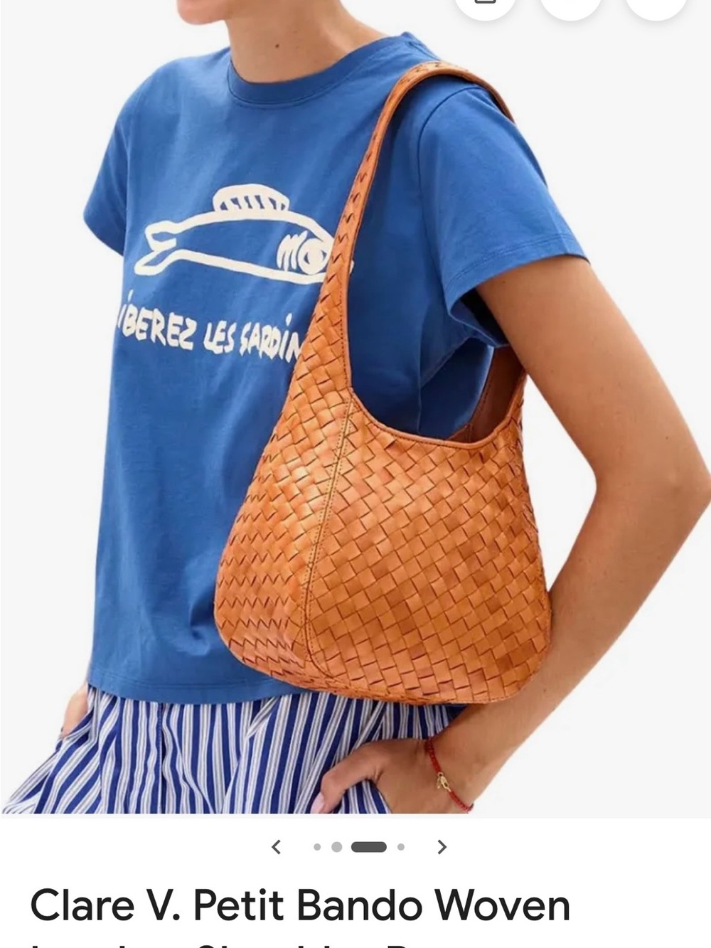 Clare V Woven Leather Shoulder Bag - Tan. Brand new - Picture 3 of 4